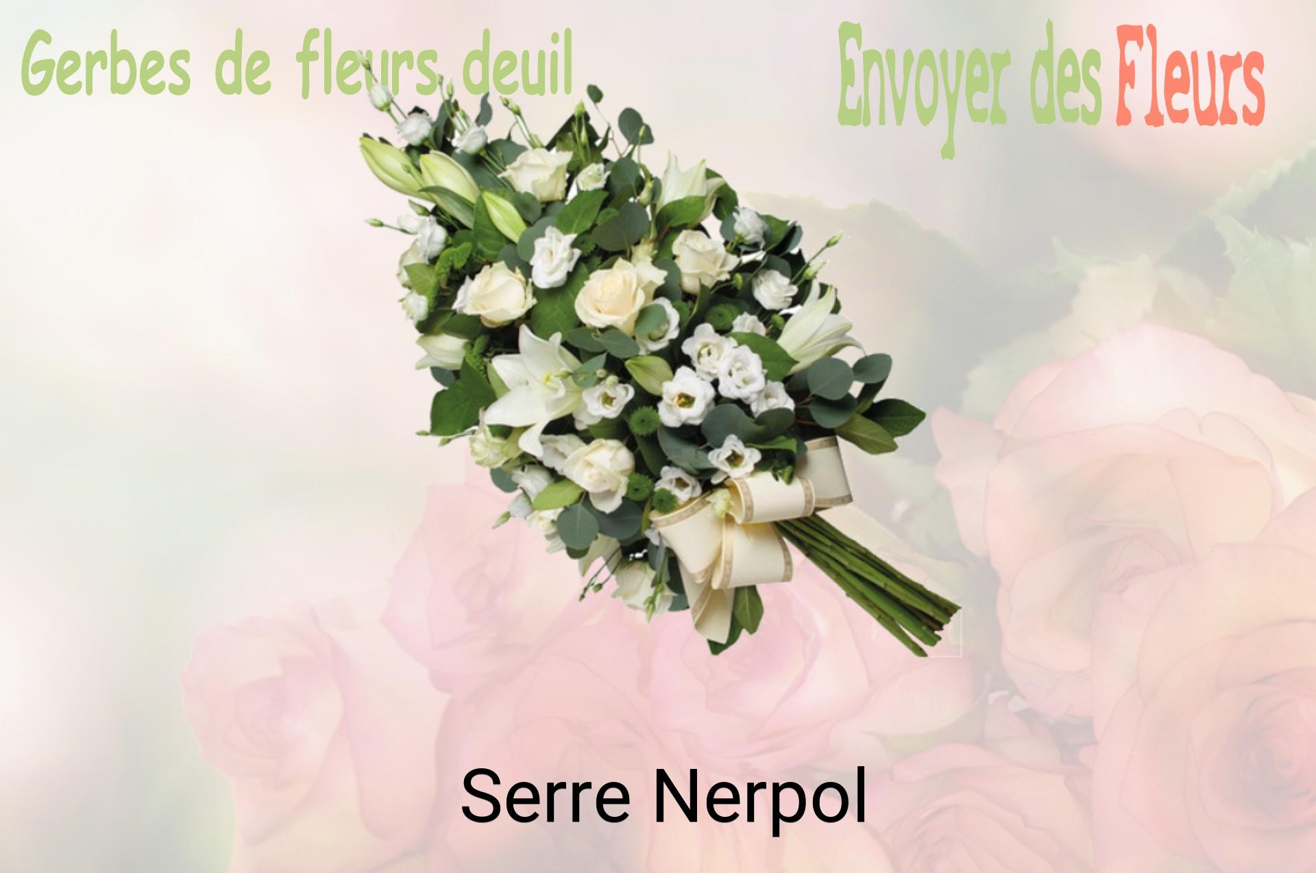 Gerbe de fleurs de deuil livrée à Serre-Nerpol